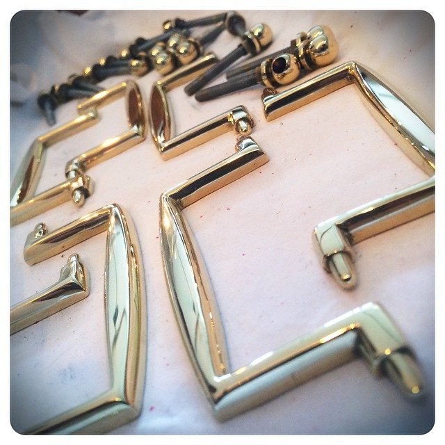 bright brass bail pulls