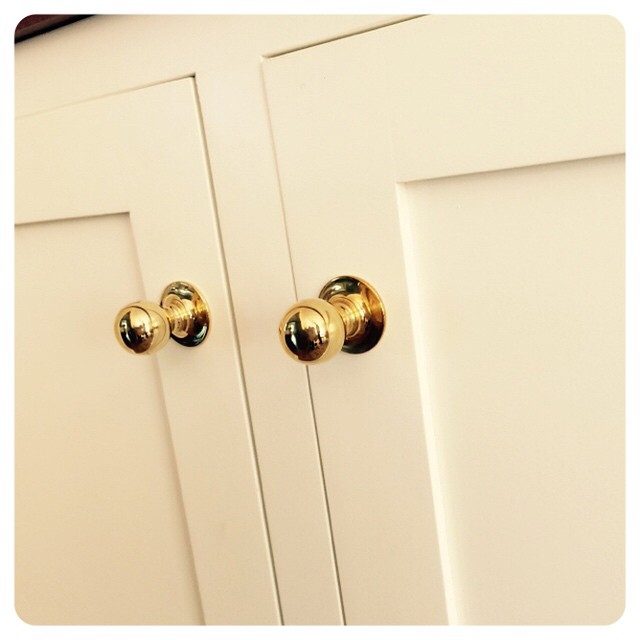 custom brass knobs installed with care