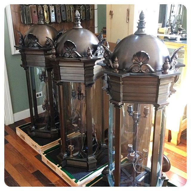 solid brass lanterns for the Capitol building down in Springfield, IL | oil-rubbed bronze