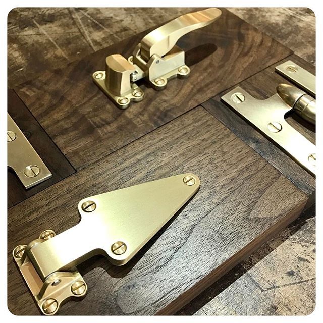 satin brass mini ice box latches