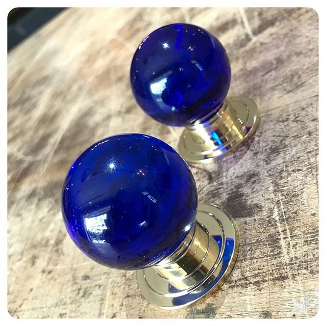 amazing new cobalt blue crystal knobs