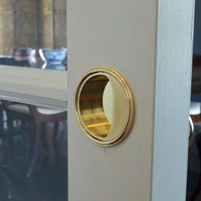 un-lacquered brass flush pull